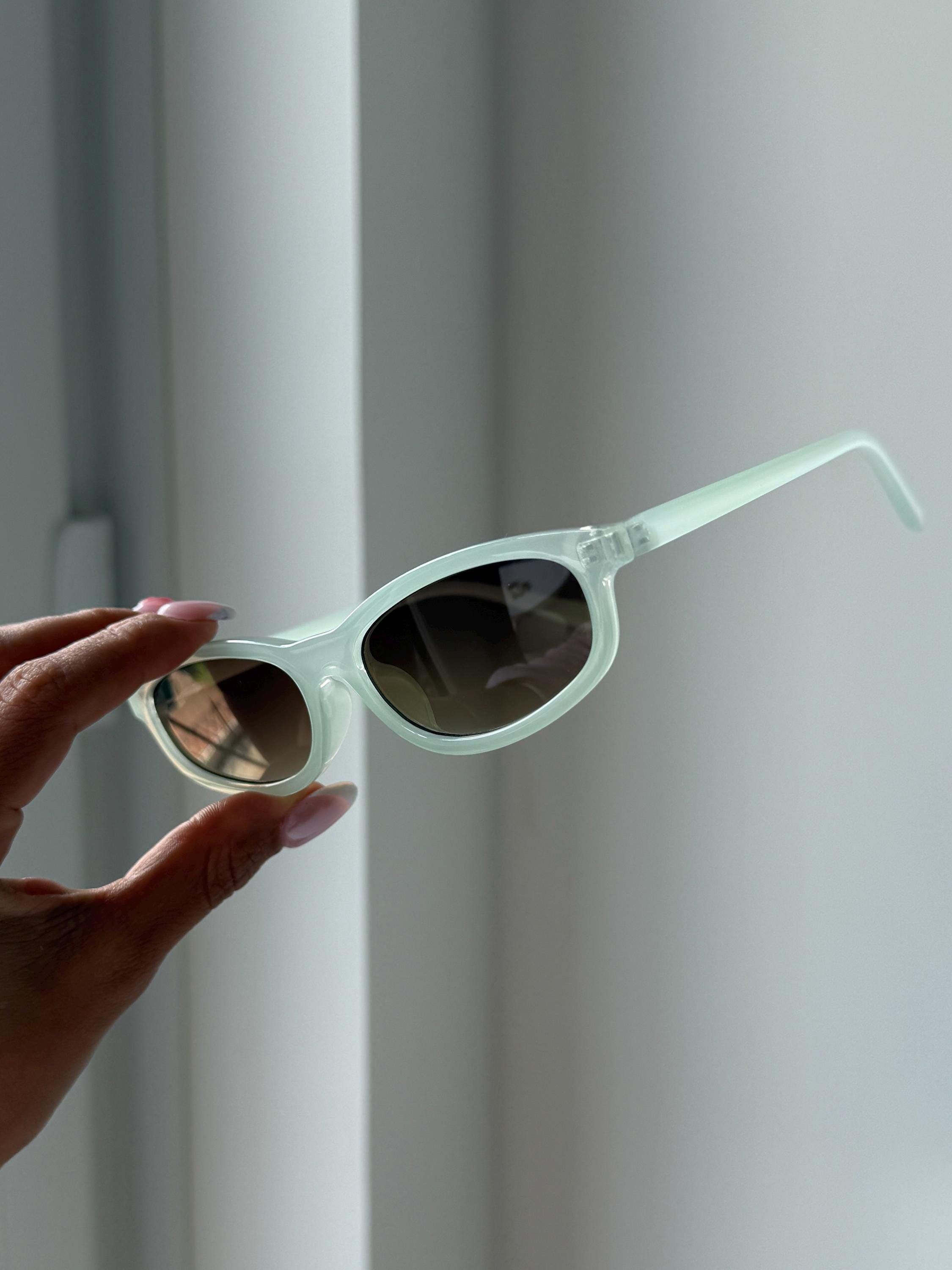 Mint Green Rectangular Sunglasses Matte Mint Square Sunglasses | Ison Couture main image 2