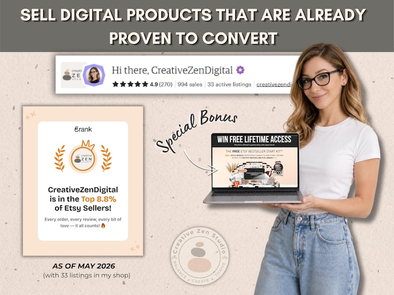 How to Sell on Etsy Guide and Planner for Digital Product Sellers with Resell Rights, PLR Etsy Shop Guide for Beginners, DFY Etsy Shop Setup image 14