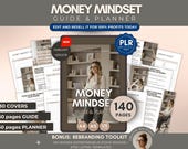 Money Mindset Guide & Planner Canva Templates PLR, Wealth Mindset Workbook Bundle, Editable Canva Planner for Resale Rights, Ebook Templates