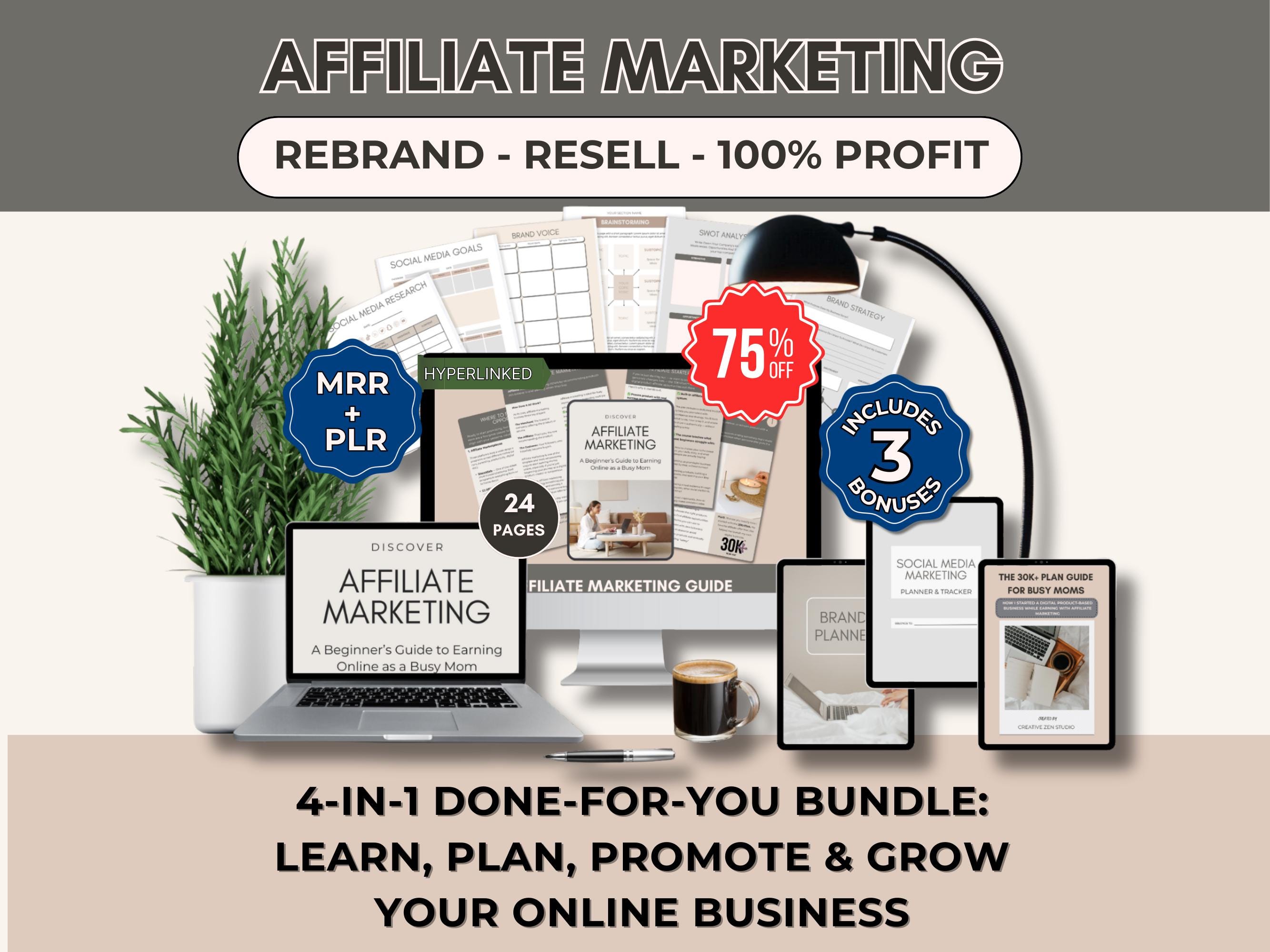 Affiliate Marketing Starter Kit: PLR MRR Resell Guide, Canva Templates ...
