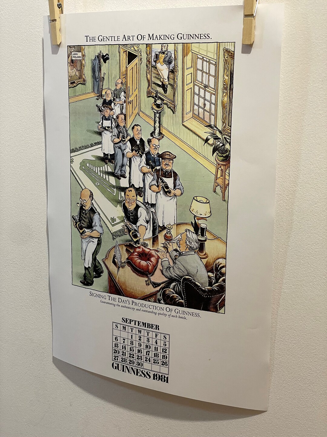 1981 Guinness Calendar the Gentle Art of Making Guinness Etsy