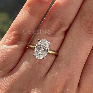 IGI Certified VVS2 Clarity E Color Oval 2.00 Carat IGI Certified Lab Grown Diamond Solitaire Hidden Halo Engagement Ring 14k Gold