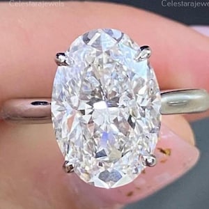Oval Diamond Engagement Ring IGI Certified Lab Grown Diamond Solitaire Perfect Proposal Ring