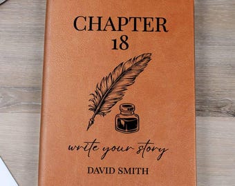18th Birthday Gift Personalized Journal – for Him, for Her, for Grandson, for Brother, for Nephew, for Best Friend, for Godson Keepsake Gift