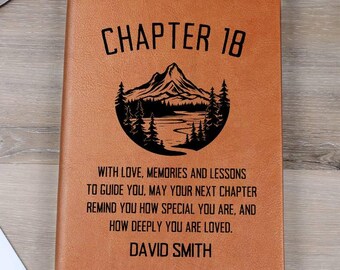 18th Birthday Gift For Him Personalized Journal - Eighteen, 18 Years Old, For Son, For Grandson, For Nephew, For Best Friend