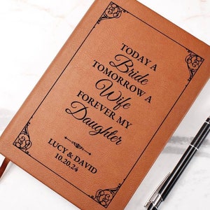 My Daughter On Her Wedding Day Personalized Custom Journal Notebook From Mom Dad