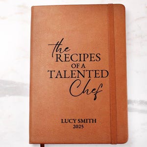 Chef Personalized Journal Custom Notebook - Gift For Chef, Cooking Enthusiast Gift, Trainee Chef, Recipe Book For Chef