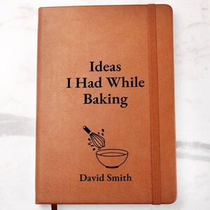 Personalized Baking Gift Journal Notebook - For Baker, Professional Baker, Baking Lover Gift, Christmas Gift, Birthday Gift, Retirement Gift immagine 1