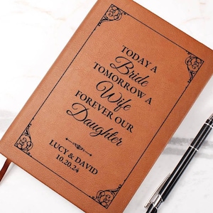 Our Daughter On Her Wedding Day Personalized Custom Journal Notebook From Mom Dad