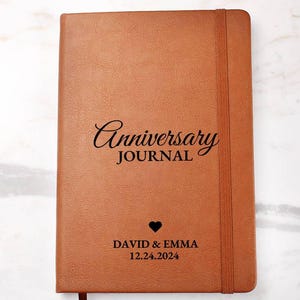 Personalized Anniversary Journal Custom Notebook - Wedding Anniversary, First Year Anniversary, Dating Memory Journal