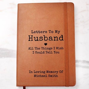 Personalized Loss Of Husband Gift Custom Journal Notebook - Bereavement Gift, Grief Gift, Memorial Gift, Keepsake Gift, Remembrance Gift