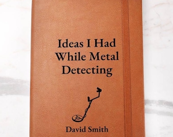 Personalized Metal Detecting Gift Custom Journal Notebook - Detectorist Gift, Metal Lover Gift, Christmas Gift, Birthday Gift