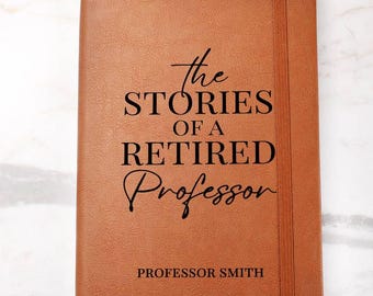 Professor Retirement Gift Personalized Journal - Retiring Professor, Professor Farewell Gift, Professor Gift Ideas, Gift From Student