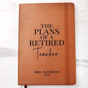 Teacher Retirement Gift Personalized Journal Notebook - Retiring Teacher, Farewell Gift, Teacher Gift Ideas, Gift From Student, Keepsake