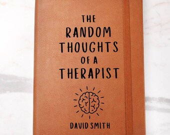 Funny Therapist Gift Personalized Journal Custom Notebook - Therapist Thank You, Best Therapist, Therapist Gift Ideas, Unique Therapist Gift