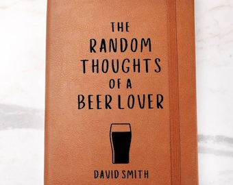 Funny Beer Lover Gift Personalized Journal Notebook - Beer Drinker, Funny Beer Gift, Beer Enthusiast Gift, Birthday Gift, Christmas Gift