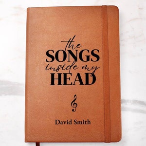 Personalized Lyric Journal Notebook - Musician Gift, Songwriting Journal Notebook, Songwriter Gift, Music Lover Gift, Composer Gift