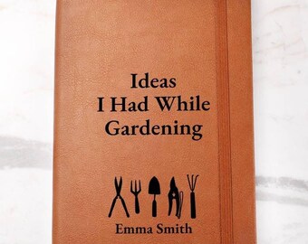 Personalized Gardening Gift Custom Journal Notebook - Gift For Gardener, Garden Lover Gift, Christmas Gift, Birthday Gift, Retirement Gift