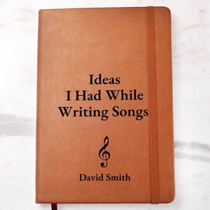 Songwriter Gift Personalized Custom Journal Notebook - Lyric Journal, Songwriting Gift, Songwriter Birthday Gift, Songwriter Christmas Gift