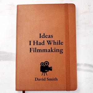 Filmmaker Gift Personalized Custom Journal Notebook - Filmmaking Gift, Director Gift, Film Student Gift, Producer Gift, Movie Maker Gifts