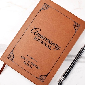 Anniversary Journal Personalized Custom Notebook - Wedding Anniversary, First Year Anniversary, Dating Memory Journal