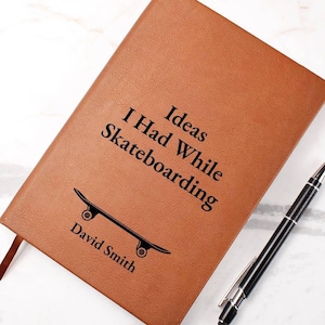 Personalized Skateboarding Gift Custom Journal Notebook - Skateboarder Gift, Skateboarding Lovers Gift, Gift Ideas For Skateboarders