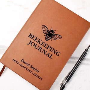 Beekeeping Gift Personalized Custom Journal Notebook - Hive Log, Beekeeper Gift, Christmas Gift, Birthday Gift, Retirement Gift