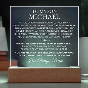 My Son Gift - Greatest Treasure Personalized Acrylic Plaque, Sentimental Gift, Heartfelt Gift, Keepsake Gift