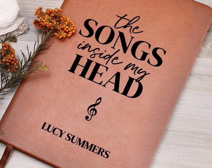 Personalized Lyric Journal - Musician Gift, Songwriting Journal, Song Writer Gift, For Daughter, For Mom