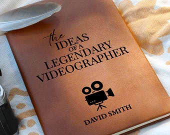 Personalized Videographer Gift Journal Notebook - Thank You, Appreciation Gift, Birthday Gift, Christmas Gift, Unique Gift Ideas