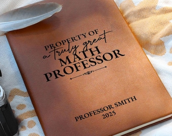 Math Professor Professor Gift Personalized Journal - Mathematics Professor, Retirement Gift, Appreciation Gift, Thank You Gift, From Student