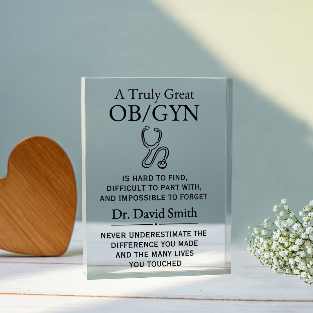 OB-GYN Retirement Gift Personalized Acyrlic Block - Ob Gyn Retiring ...