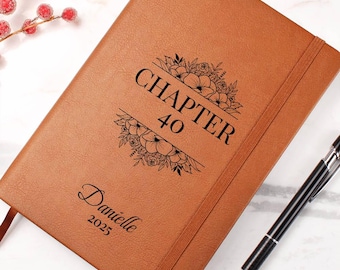 40th Birthday Gift For Her Personalized Journal Custom Notebook - Milestone Birthday Gift, Memory Journal, Keepsake Gift