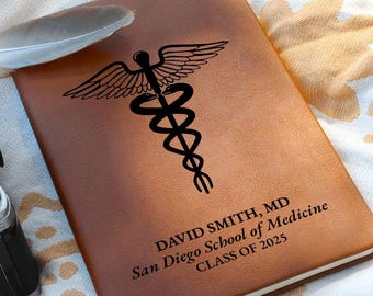 Medical School Graduation Gift Personalized Journal Custom Notebook - Gift For Doctor Graduate, Gift For Nurse Graduate, Med School Gift