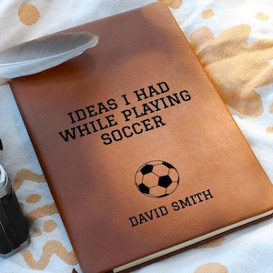 Soccer Player Gift Personalized Journal - Soccer Birthday Gift, End Of Season Gift, Christmas Gift, Soccer Gift Ideas, Soccer Coach