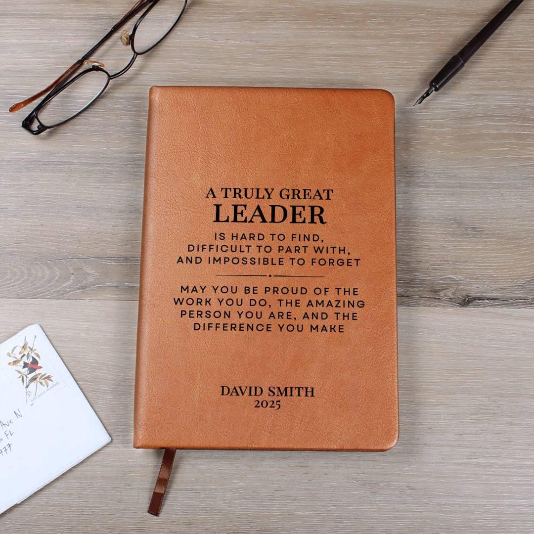 Leader Notebook Leader Gift Personalized Custom Journal Notebook - Recognition Gift ...