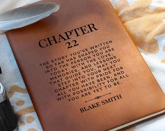 Personalized 22nd Birthday Gift Custom Journal - For Him, For Her, Gift For Son, Gift For Daughter, Gift For Friend, Gift For Coworker