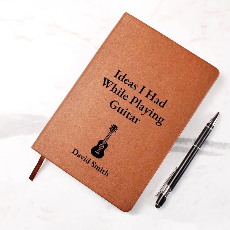 Personalized Guitar Player Custom Journal Notebook - Guitarist Gift, Guitar Student Gift, Guitar Teacher Gift, Thank You Gift, Lyric Journal image 3