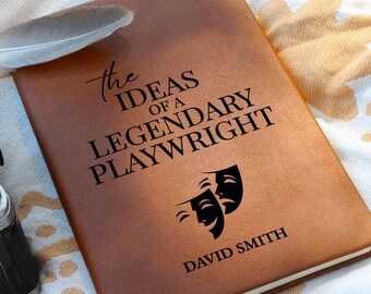 Playwright Gift Personalized Journal Custom Notebook -  Theatre Gifts, Crew Gifts, Theatre Student, Playwright Gift Ideas, Best Playwright