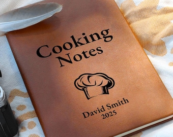 Cooking Gift Personalized Journal Notebook - For Chef, Cooking Enthusiast, Food Lover Gift, Christmas Gift, Birthday Gift, Retirement