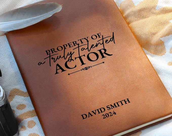 Actor Gift Personalized Custom Journal Notebook - Acting School Gift, Drama Student Gift, Performing Arts, New Role Gift, Cast Gift