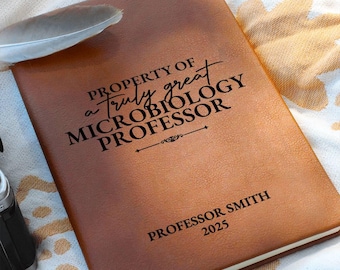 Microbiology Professor Gift Personalized Journal - Professor Gift Idea, Retirement Gift, Appreciation Gift, Thank You Gift, From Student