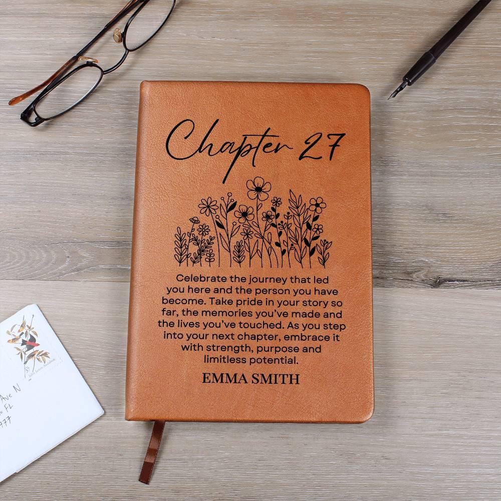 27th Birthday Gift Personalized Journal - for Daughter, for Sister, for Niece, for Friend, for Granddaughter, for Coworker, Keepsake Gift