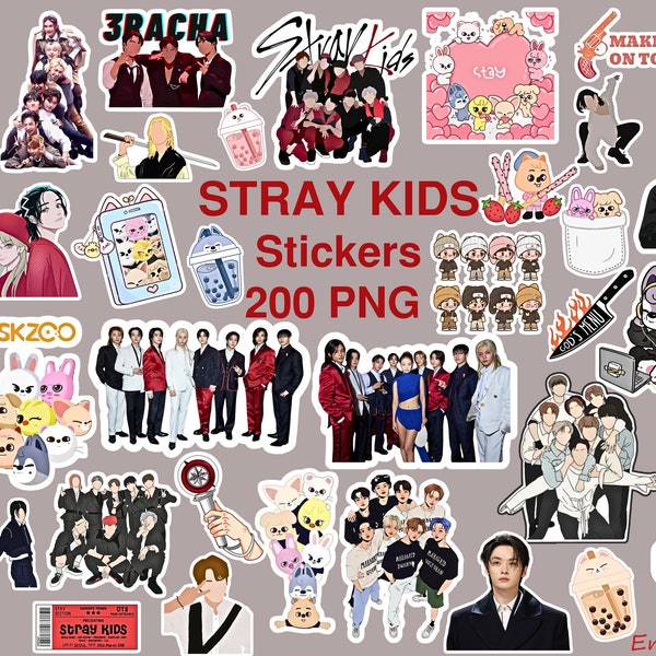 Stray Kids Stickers 200 PNG with 2024 Met gala looks and Skzoo - digital - Bang Chan, Lee Know, Changbin, Hyunjin, Han, Felix, Seungmin, I.N