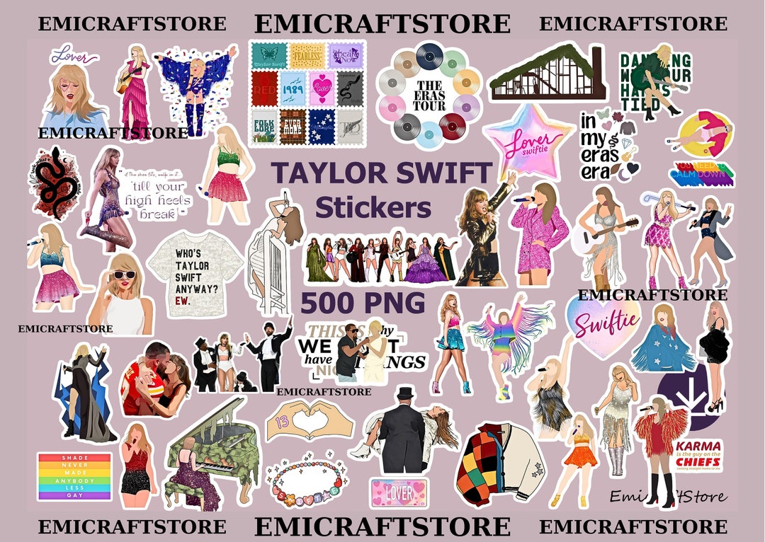 TAYLOR SWIFT Digital 500 Png Bundle Ttpd Reputation Debut Folklore Red ...
