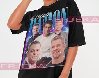 Maglietta vintage MATT DAMON, maglietta attore Will Hunting, maglietta identità Matt Damon, maglietta attore Matt Damon, maglietta attore Matt Damon, Matt Damon