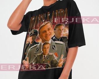 Camiseta retro de HANS LANDA - Camiseta vintage de Christoph Waltz, Club de fans de Christoph Waltz, Camisetas de Hans Landa de los 90, Malditos bastardos