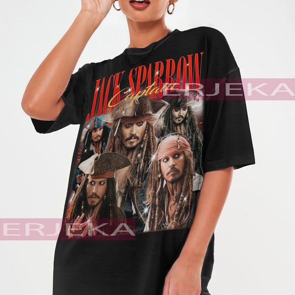 CAPTAIN JACK SPARROW Vintage Shirt | Jack Sparrow Homage Tshirt | Jack Sparrow Fan | Jack Sparrow Retro 90 Sweater | Jack Sparrow Merch Gift