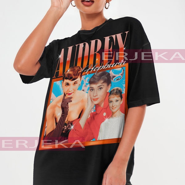 AUDREY HEPBURN Vintage Shirt | Audrey Hepburn Homage Retro | Audrey Hepburn Tees | Audrey Hepburn 90s Sweater | Audrey Hepburn Merch Gift