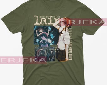 SERIAL Experiments LAIN Shirt, Cyberpunk Lain Iwakura Tshirt